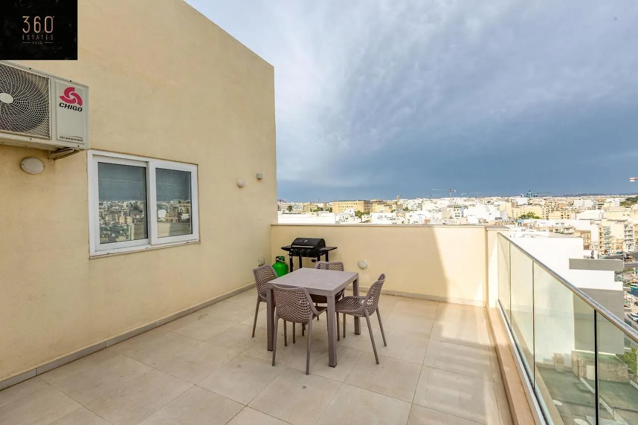 Stunning 2Br Penthouse With Beautiful Harbour View By 360 Estates Apartment Pieta Malta